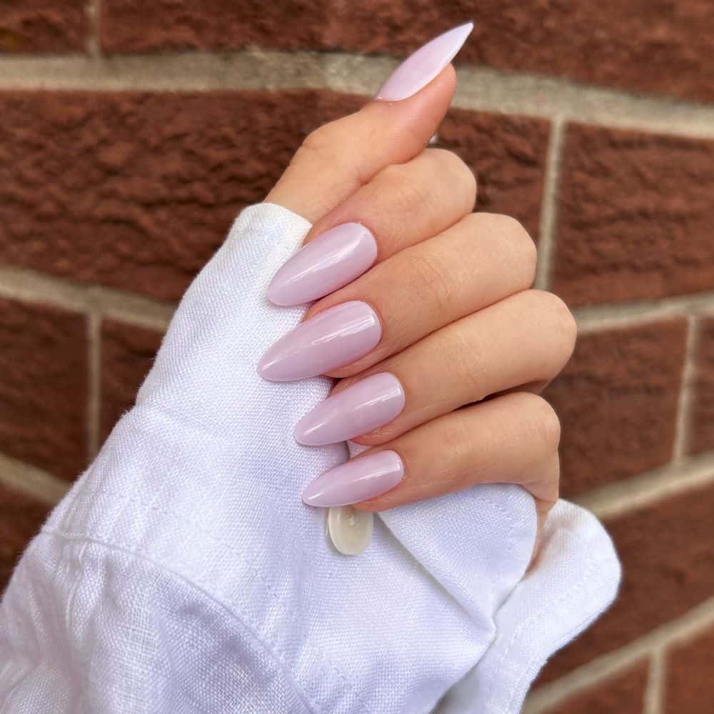 lavender nails medium length almond shape