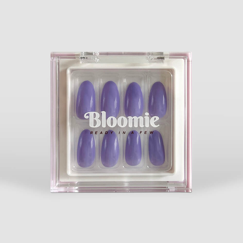 periwinkle nails press on nails medium length almond shape