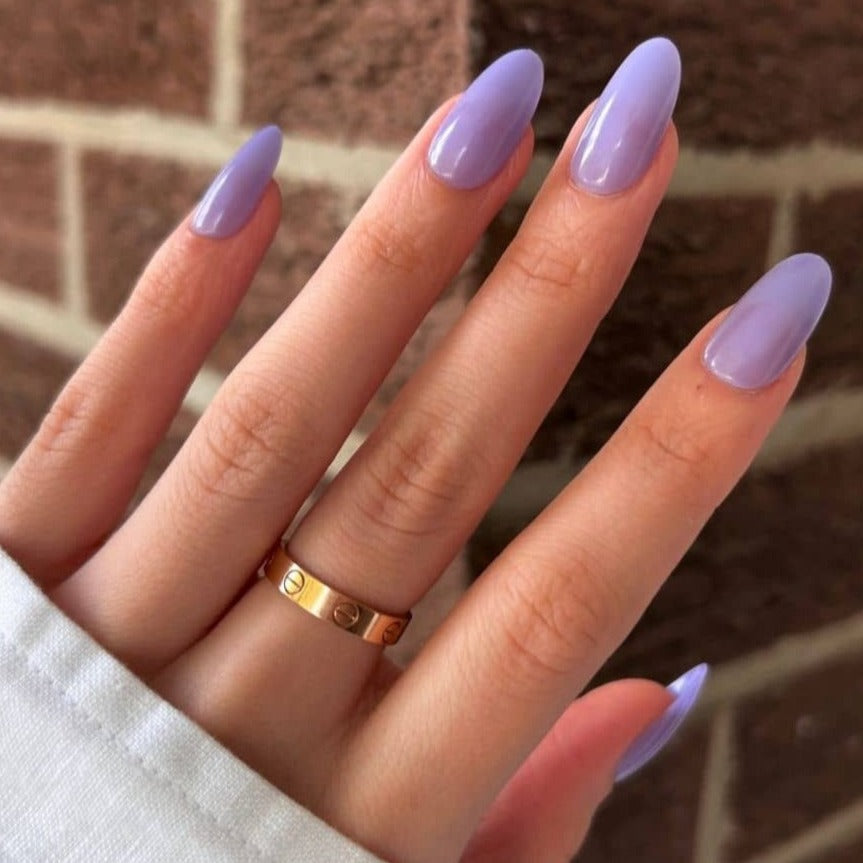 periwinkle nails press on nails medium length almond shape