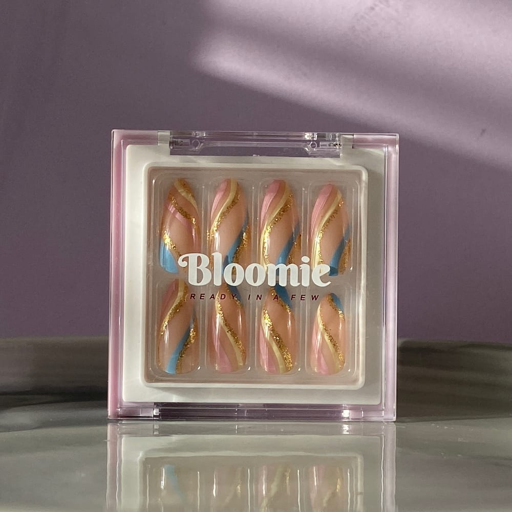 bloomie-beauty-press-on-nails-swirly-glitter-finish-