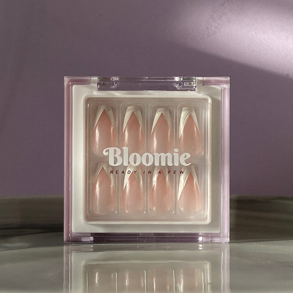 modern-french-tip-press-on-nails-white-v-purple-backdrop-bloomie-beauty